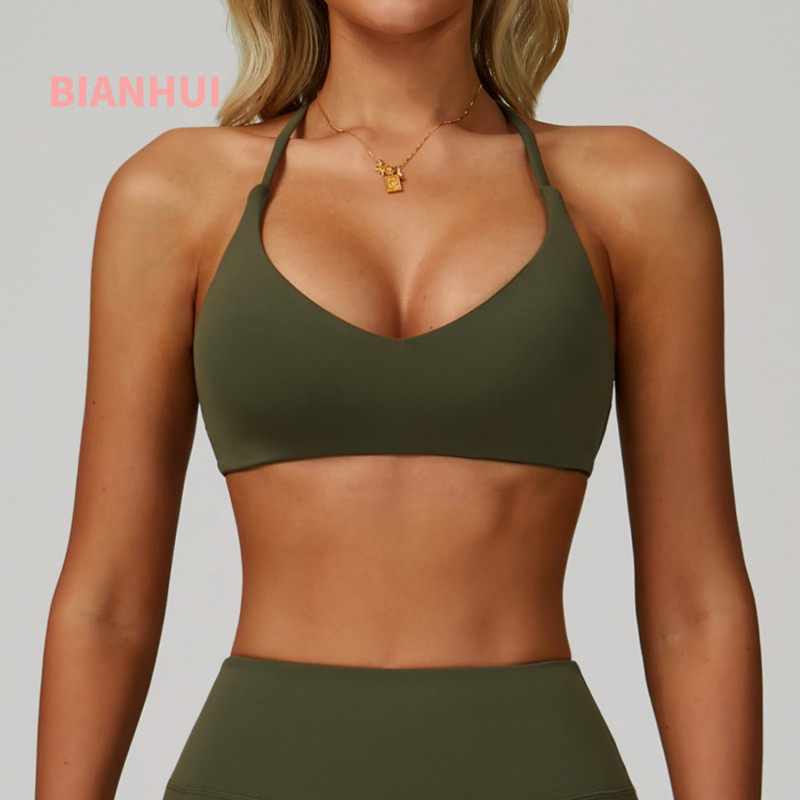 Bianhui Woman Clothing Sportswear Woman Gym Nude Feel Quick-Dry Sporty Woman Top Fitness Wear Casual