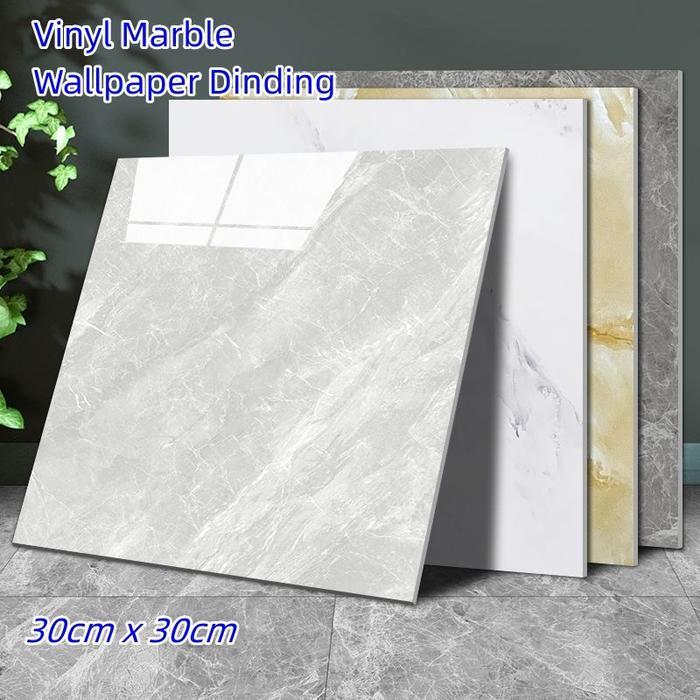 Vinyl Marble Wallpaper Dinding 30x30cm (Ketebalan 3mm) / Vinyl Marbel Granit / Stiker Keramik