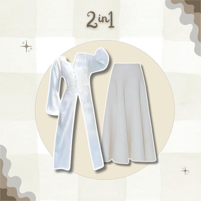 Camila Oneset 3In1 Tunik Kondangan Korean Look Hijab Ootd Remaja Kekinian