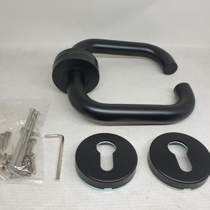 handle pintu roses stainless hitam