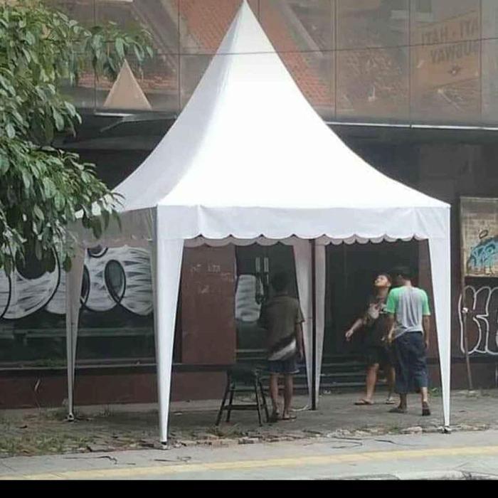 Atap Tenda Kerucut 6X6 Bahan Terpal A12 Warna Putih Co