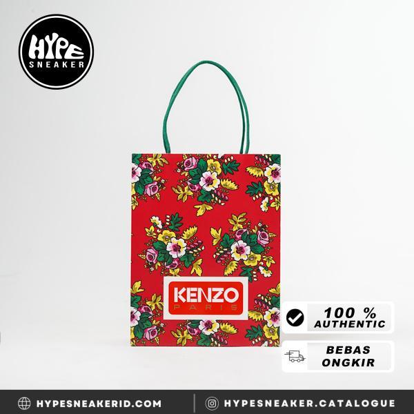 Tas PAPER BAG KENZO FLOWER RED 100% ORIGINAL