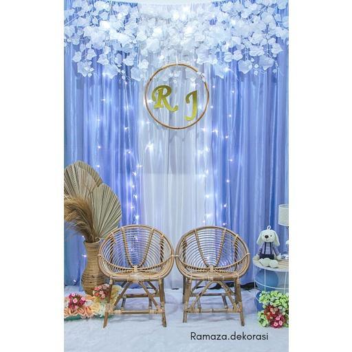 Promo Dekorasi Lamaran Backdrop Variasi/Dekorasi Lamaran/Akad Nikah Daun Putih Diskon