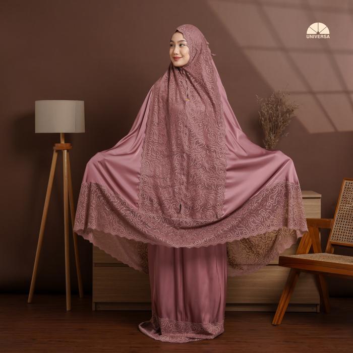 PREMIUM UNIVERSA Mukena - ROSEWOOD, Mukena Silk Premium Mukena Dewasa Mukena Mahar Seserahan