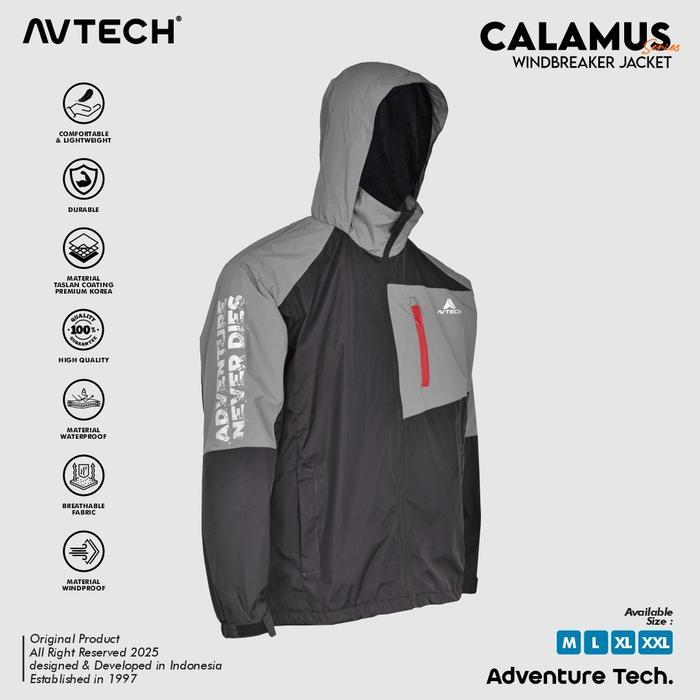 AVTECH - Jaket Pria Wanita Windbreaker Waterproof Gorpcore Outdoor Hiking Gunung Camping Motor