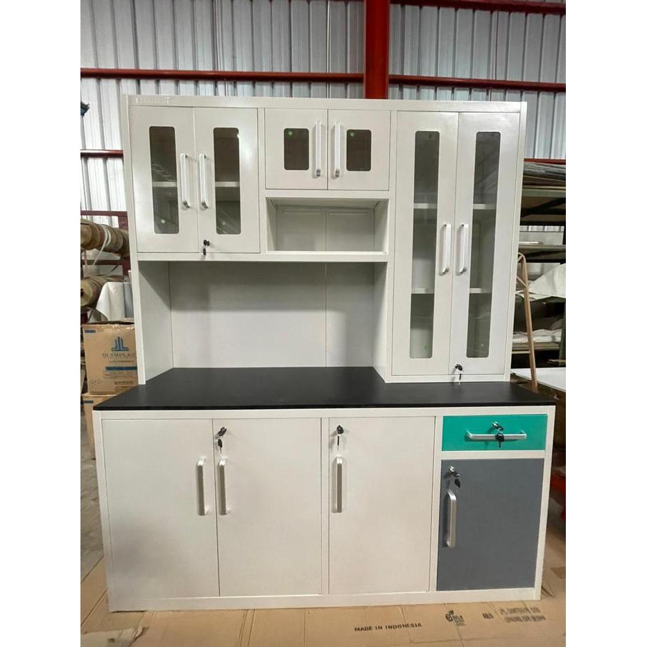 Offo Living - Kitchen Set Cabinet 99 White - Lemari Besi