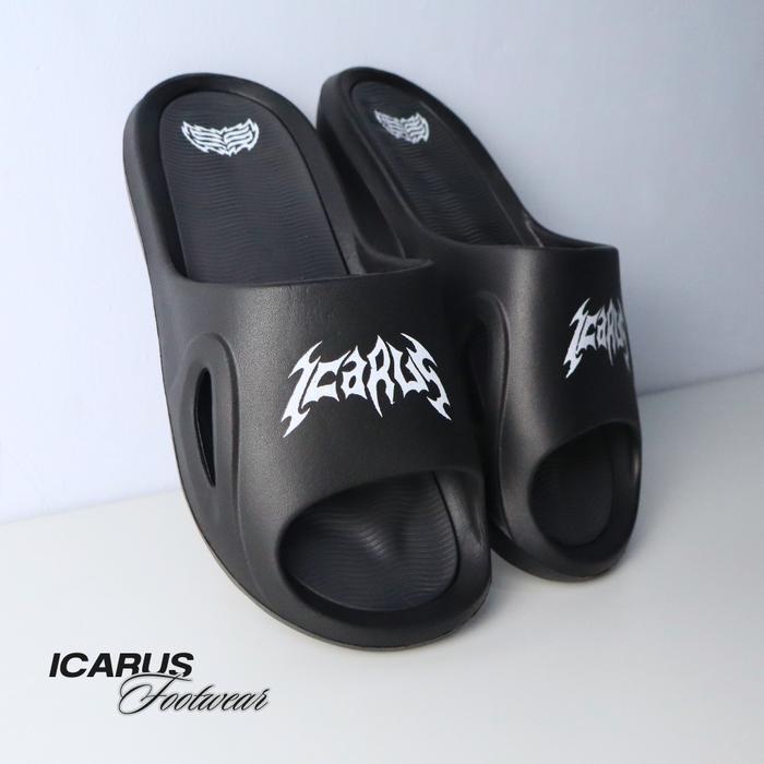 Aerostreet - Zyron Max Sandal Slop Pria Karet Pria Hitam Eva Phylon Sendal Ringan Tahan Air Sendal