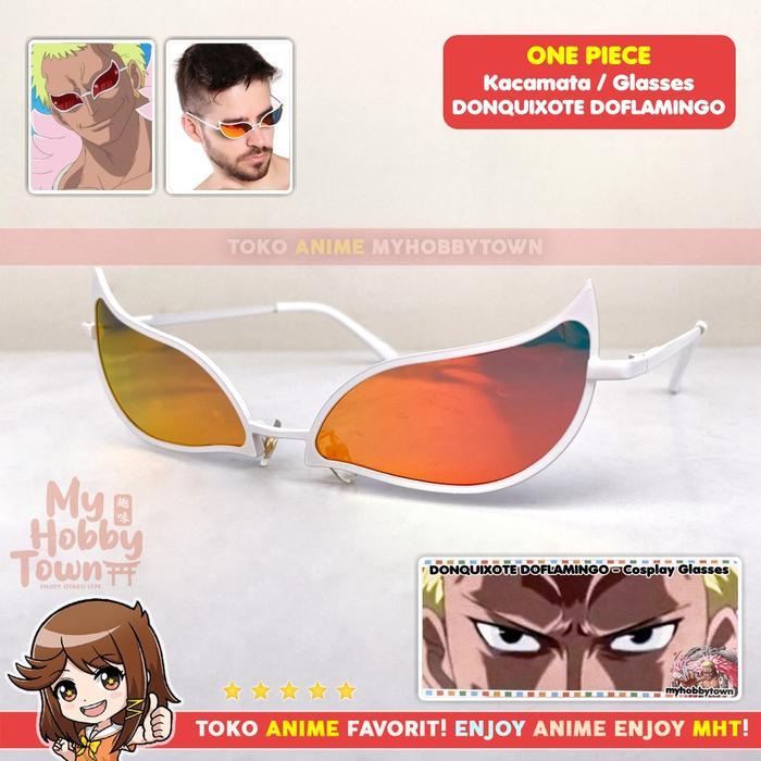 Kacamata Donquixote Doflamingo One Piece Kostum Cosplay Anime