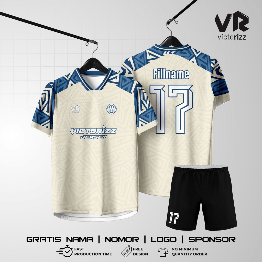 JERSEY FULL PRINTING FREE CUSTOM DESIGN CUSTOM NAMA DAN NOMOR | JERSEY FUTSAL/SEPAK BOLA/BADMINTON/V