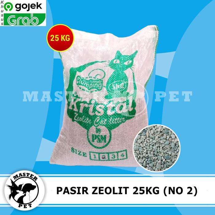 Pasir kucing zeolit karungan 25 kg sak / 25kg zeolit