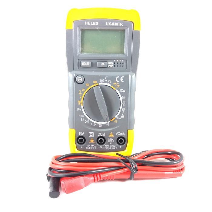 Promo Multimeter Avometer digital Multitester + kabel tester heles UX 838TR