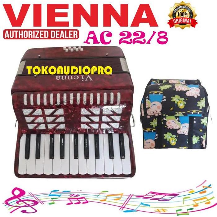 AKORDION JUNIOR VIENNA AC22/8 ACCORDION JUNIOR VIENNA 22KEYS 8 BASS AKORDION JUNIOR ANAK-ANAK