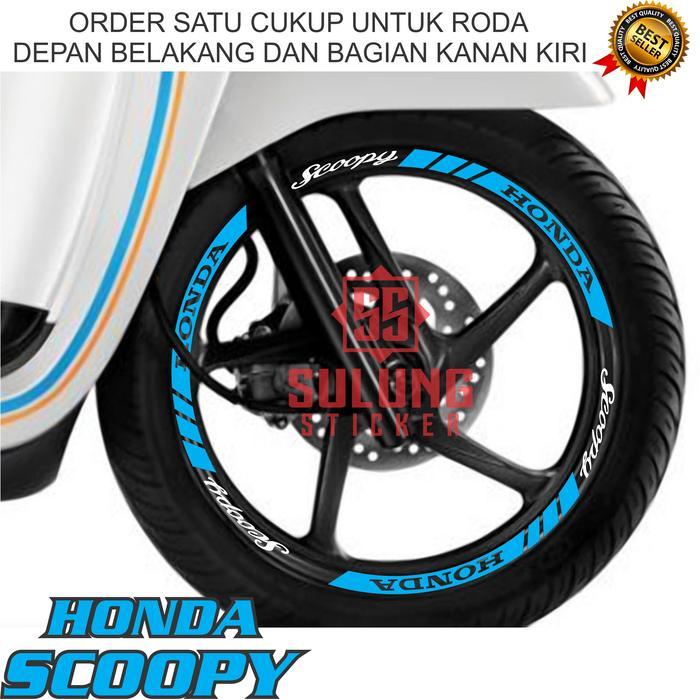 Stiker Lis Velg Motor Honda Scoopy Cutting Sticker Variasi Aksesoris