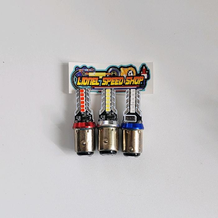 LAMPU STOP LED BAYONET REM BRAKE MOTOR BAY15D 12 TITIK MATA LAMPU STOP MOTOR