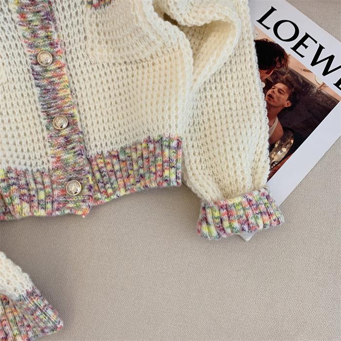cnm TELLY 124 Cardigan Rainbow Pelangi Wol Sweater Knit Rajut Premium Lembut Baju Panjang Wanita