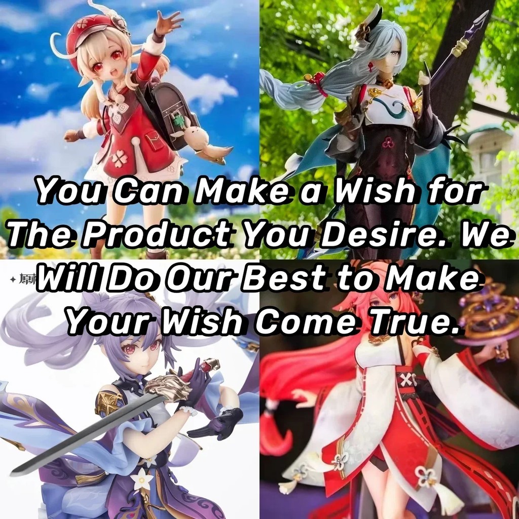 Anime Figures Genshin Impact Blind Box Mystery Box Paimon Aether Ganyu Walnut Handmade Large Action