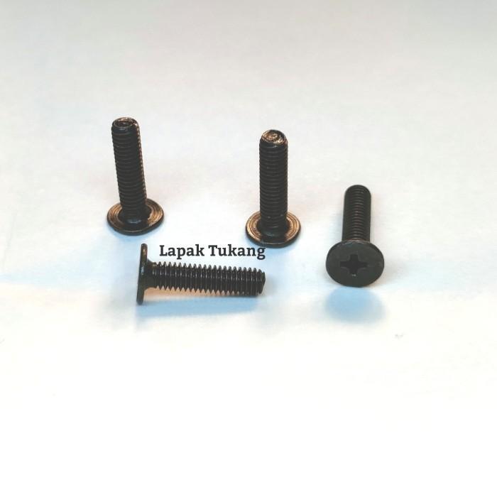 Baut Hitam Cm M2.5X12 D6 Baut M2.5X12X6 Thin Head Flat M2.5 Terbaik