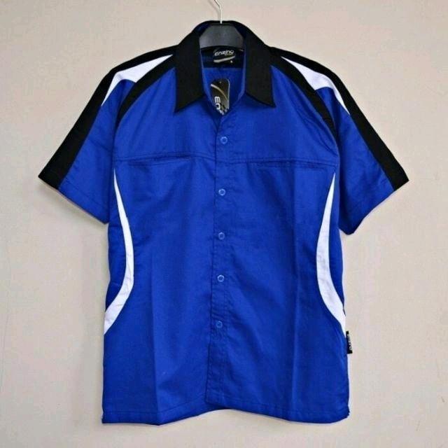 Enzino Kemeja Seragam Kerja tyt -01 Polos Baju Seragam Kerja Merah , Biru, Kuning , Hijau, Abu, Biru