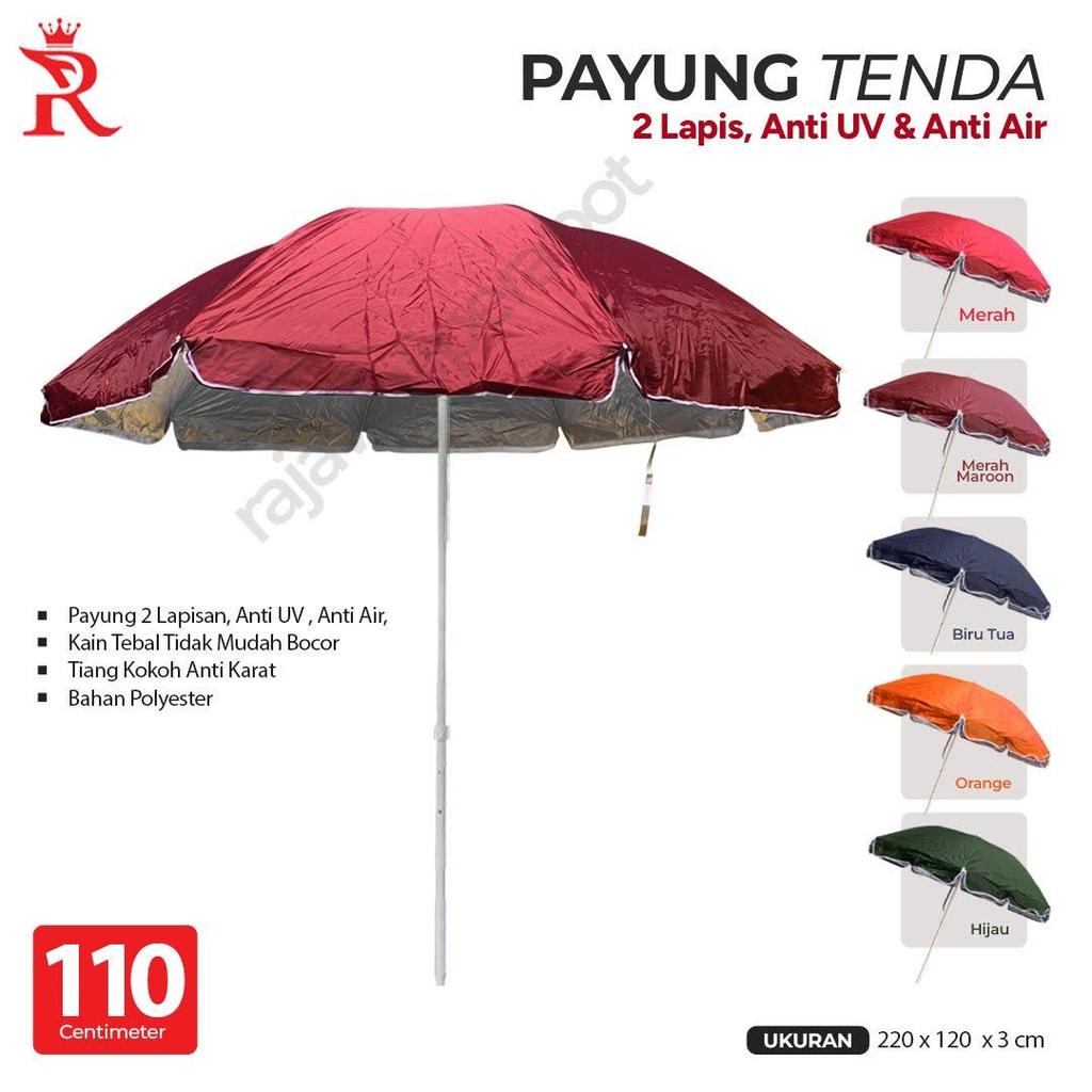Payung Tenda 2 Lapis Payung Taman Pantai UV Series 110 Cm 43Inch