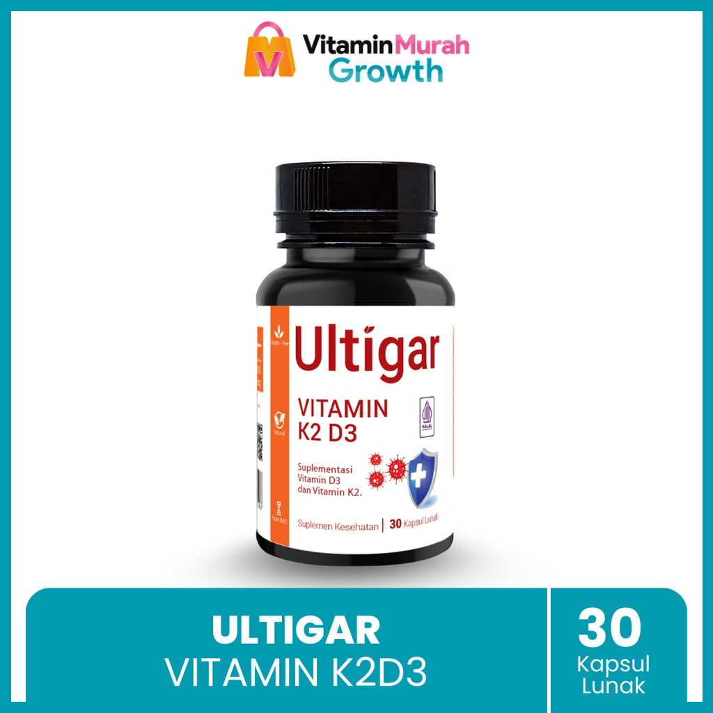 ULTIGAR VITAMIN K2 D3 SUPLEMEN KESEHATAN ISI 30 & 100 KAPSUL LUNAK
