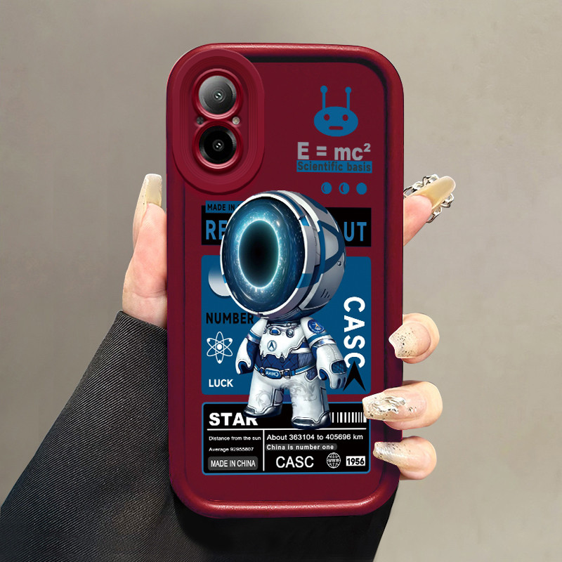 Casing Hp untuk Realme C67 12 Lite Case NASA Astronaut Cesing pelindung Kasing Silikon Tahan gores K