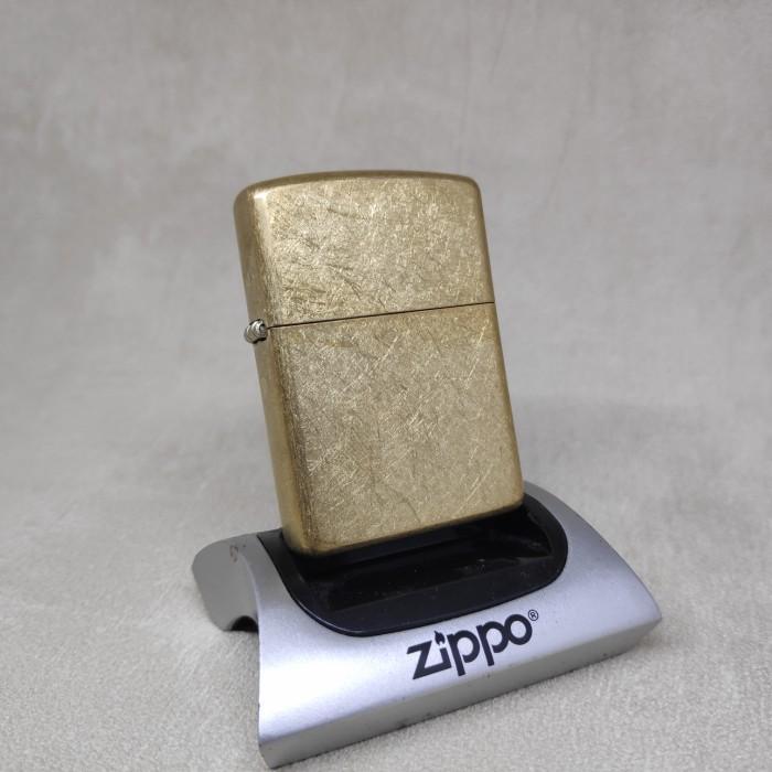 Terlaris Zippo 28496 Armor Tumbled Brass Original