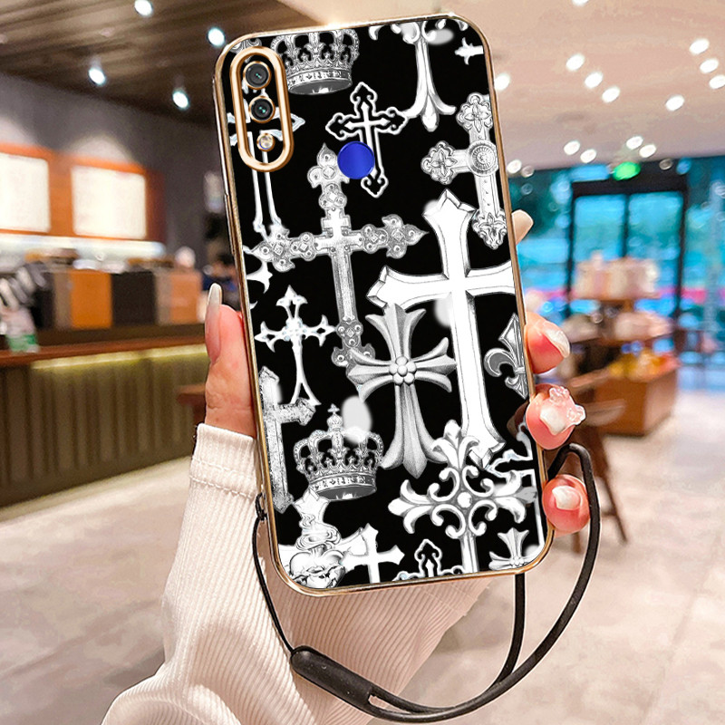 Casing Hp Untuk Xiaomi Redmi Note 7 Note 7s Note 7 Pro Case Casing Salib pola Kasus pelapis samping 