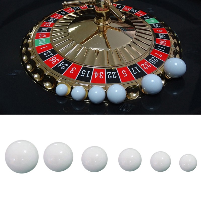 5pcs Russian Roulette Ball Casino Roulette Game Replacement Ball Acrylic White Ball