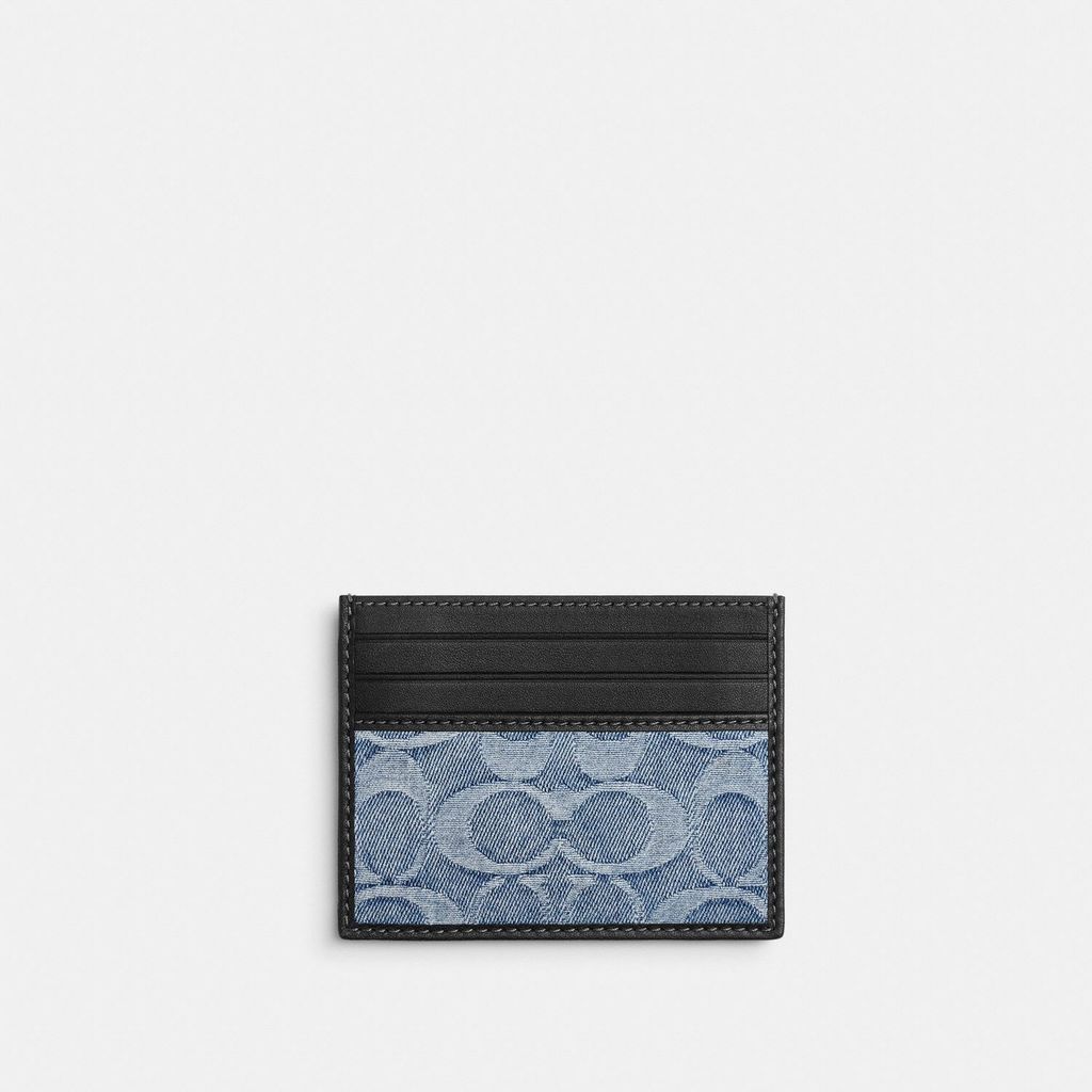 Coach Slim Id Card Case In Loved Signature Denim - Dompet Kecil Pria