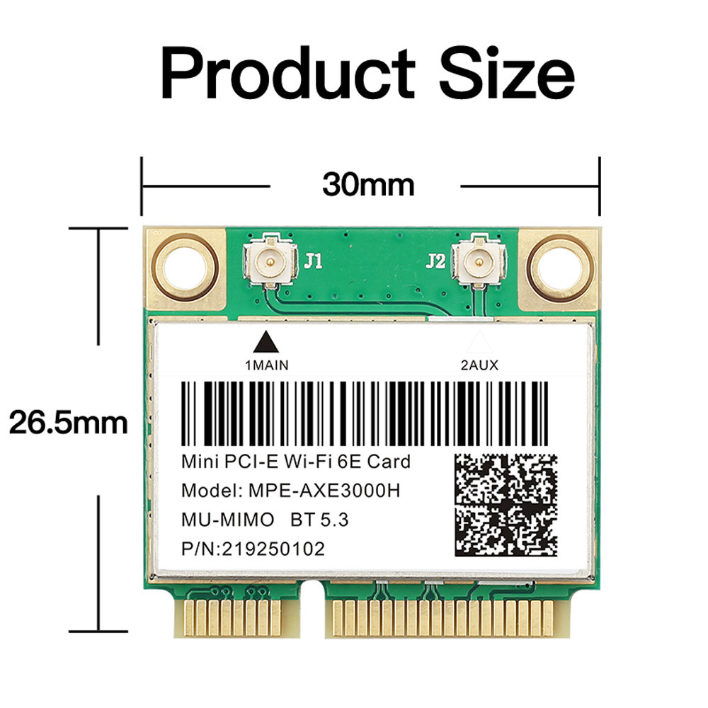 WiFi 6E AX210HMW Mini PCI-E Wifi Card Bluetooth 5.3 For AX210 Network Card Wifi 6 AX200 802.11AX