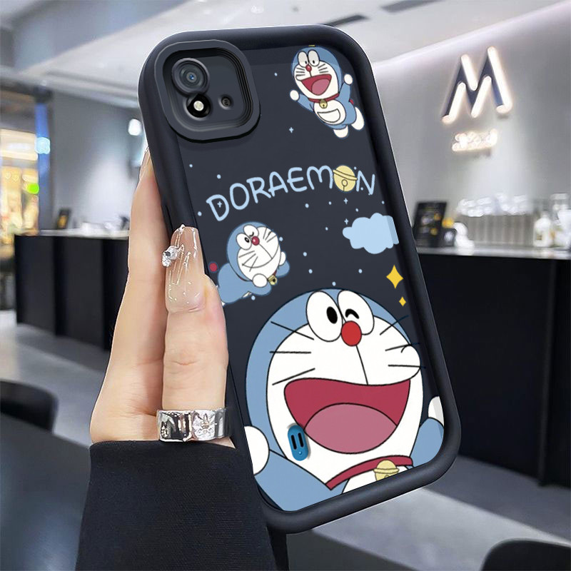 Casing Hp untuk Realme C20 C20A C11 2021 C11 2020 Case Kucing robot kartun yang lucu Kasing silikon 