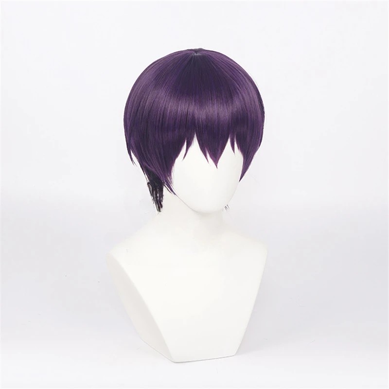 Anime Shikimori'S Not Just A Cutie Yuu Izumi Dark Purple Short Costume Cosplay Wig Halloween Party