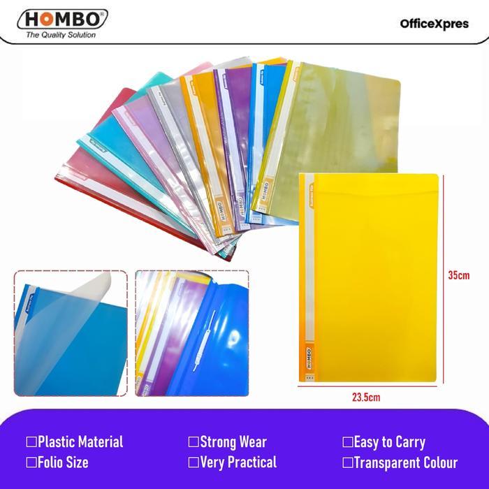 (100 LUSIN) Map Dokumen / Map Plastik Folio / Map Business File H818 Hombo / File Folder F4