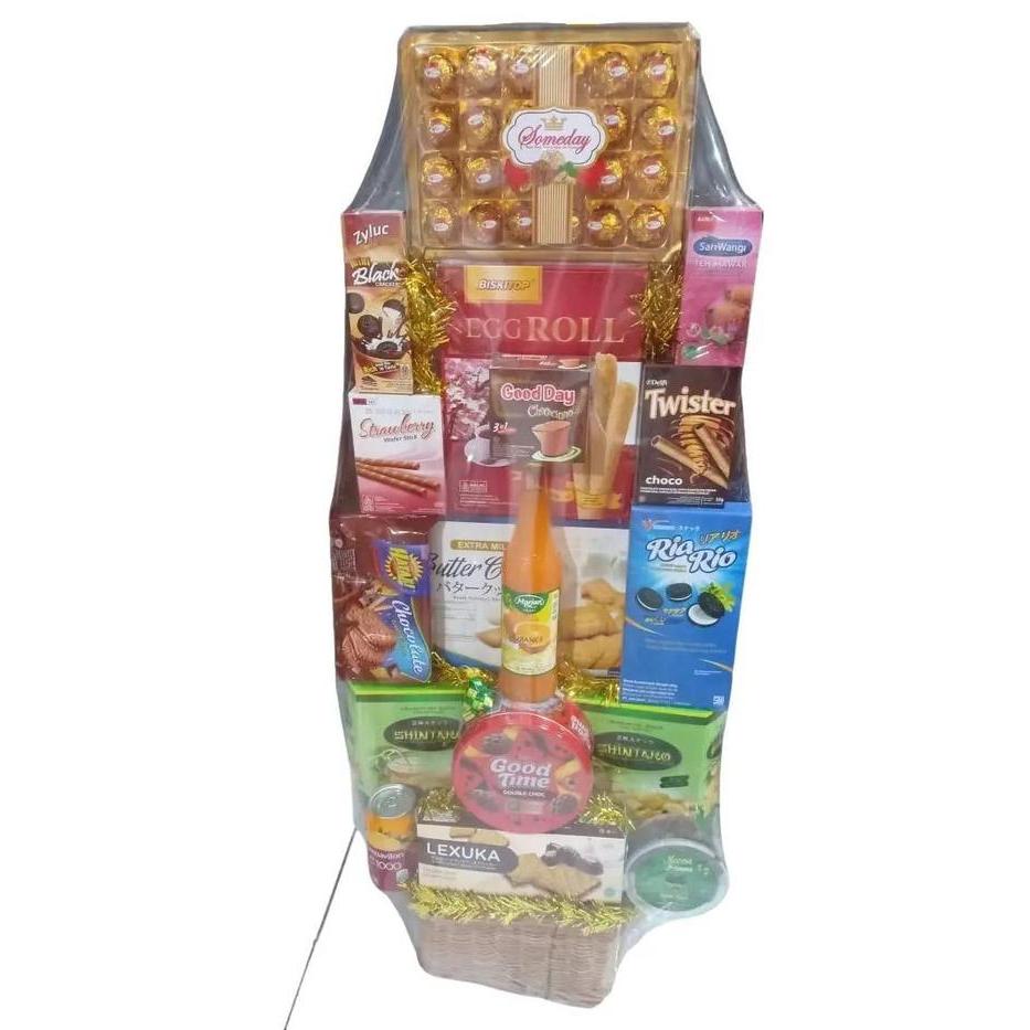 Premium Parcel Makanan Snack (18) Hampers Murah Meriah Untuk Seserahan Atau Hari Raya Lebaran,