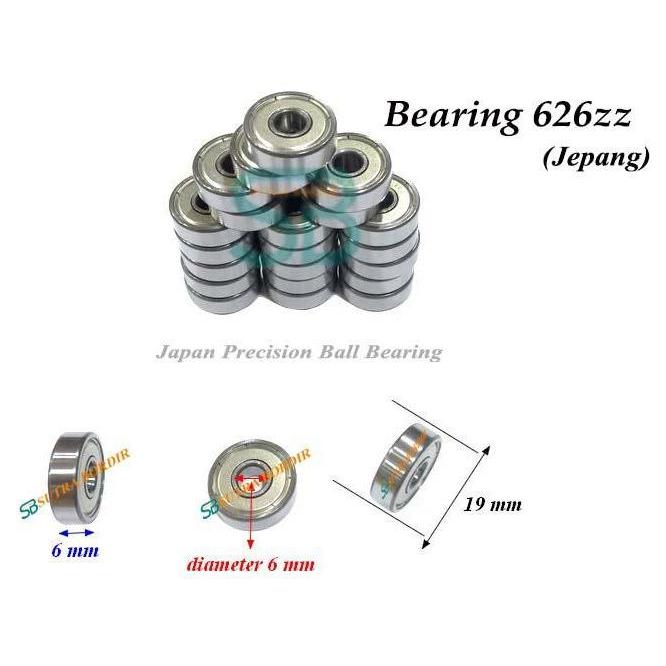 BEARING 626ZZ EZO JEPANG BEARING 626Z EZO PRECISION BEARING JEPANG BALL BEARING 626ZZ JEPANG