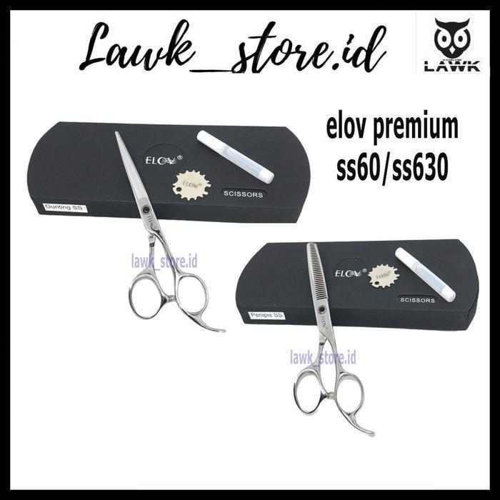 Set Gunting potong rambut elov premium ss30/ss630 gunting sasak