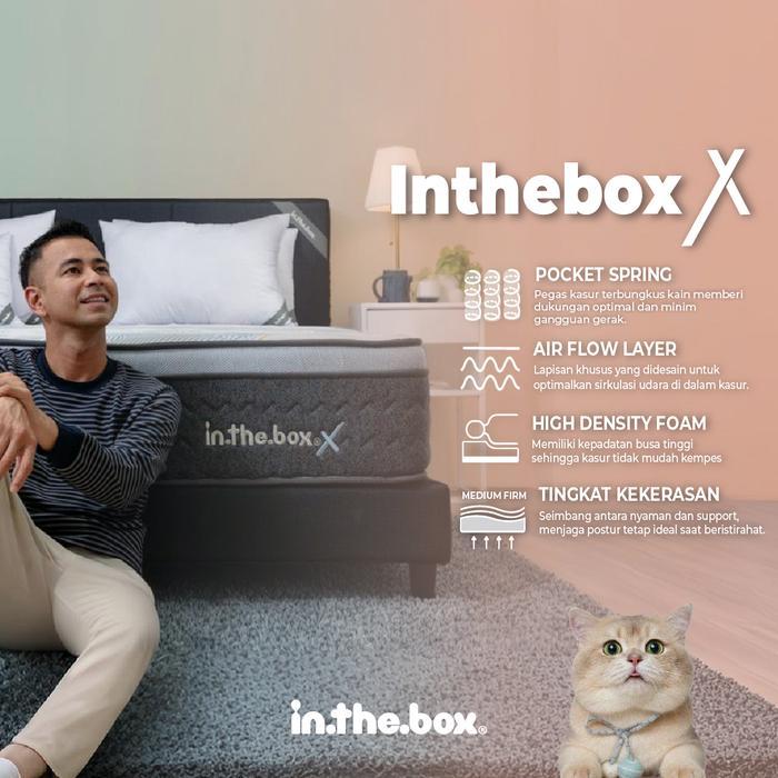 Kasur Springbed Inthebox X Ukuran 120X200 (Full) - Free Bantal