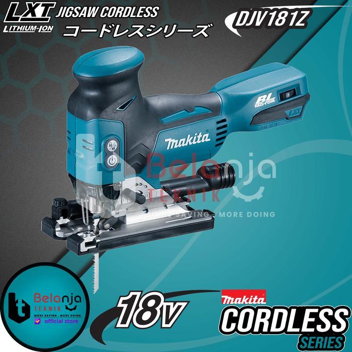 Makita Mesin Jigsaw Cordless DJV181Z Gergaji Triplek Baterai 18V