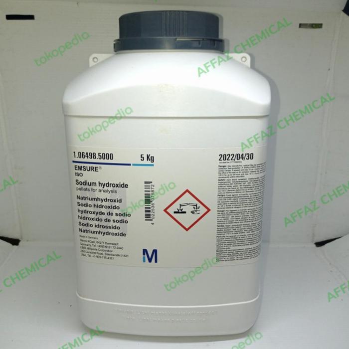 NAOH SODIUM HYDROXIDE PELLETS MERCK 5KG