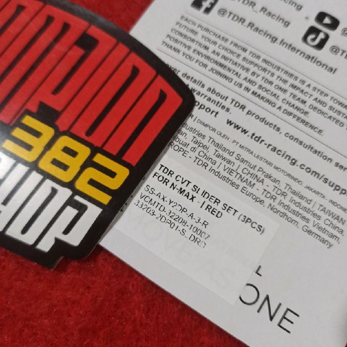 SLIDER SET SLIDE PIECE KARET PULLEY CVT TDR RACING MIO SPORTY MIO SMILE FINO KARBU NOUVO KARBU MIO J