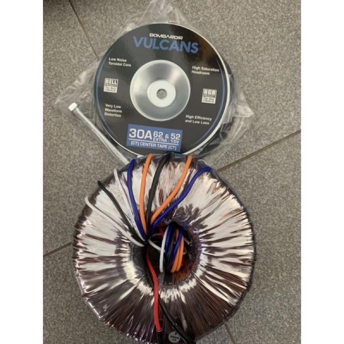 TRAFO VULCANS BOMBARDIR 30A CT 62V -TRAVO TOROIDAL TOROID 30 A 62 V TRAFO