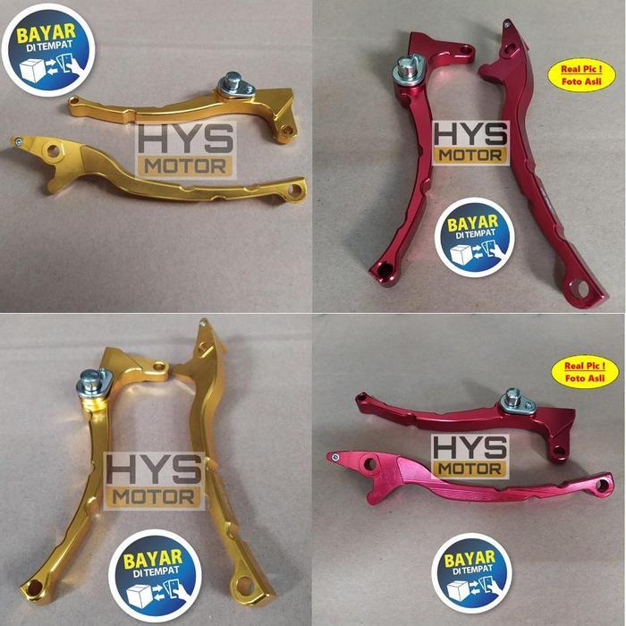 Hys Handle Rem Variasi Motor Aerox 155 Lexi Freego - Cnc Gold - Sepasang
