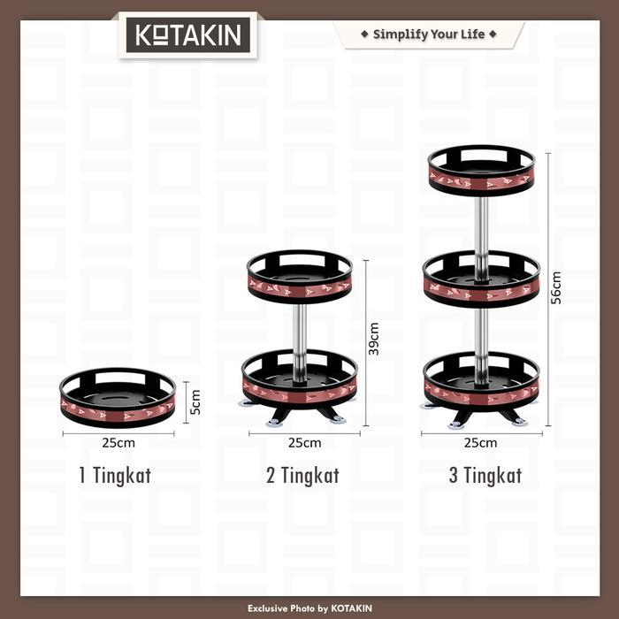 KOTAKIN Rak Susun Toples Kue Jajan Lebaran Idul Fitri Aesthetic Snack Tray Set Rangka Besi