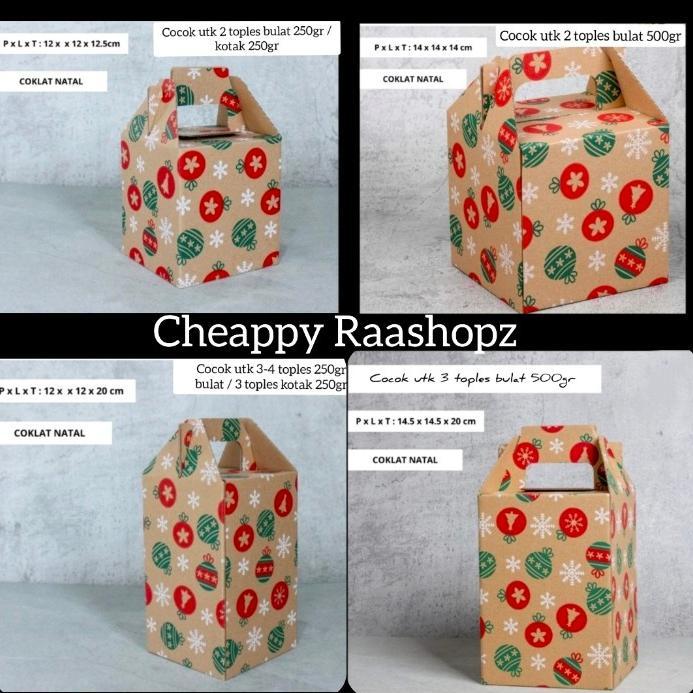 Cookies Box Natal 2 Toples 500gr 250gr Box Natal 3 toples 500gr 250gr