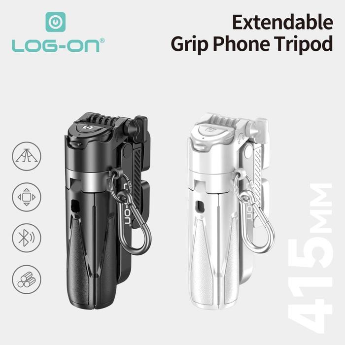 terlaris LOG ON BLUETOOTH TRIPOD MINI PHONE GRIP 4IN1 41,5CM TONGSIS MINI LO-TS01 100% ori