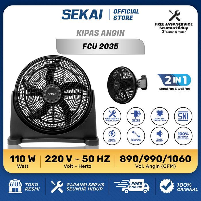 PROMO SEKAI Kipas Angin Dinding / Kipas Angin Meja 20 Inch - FCU 2035