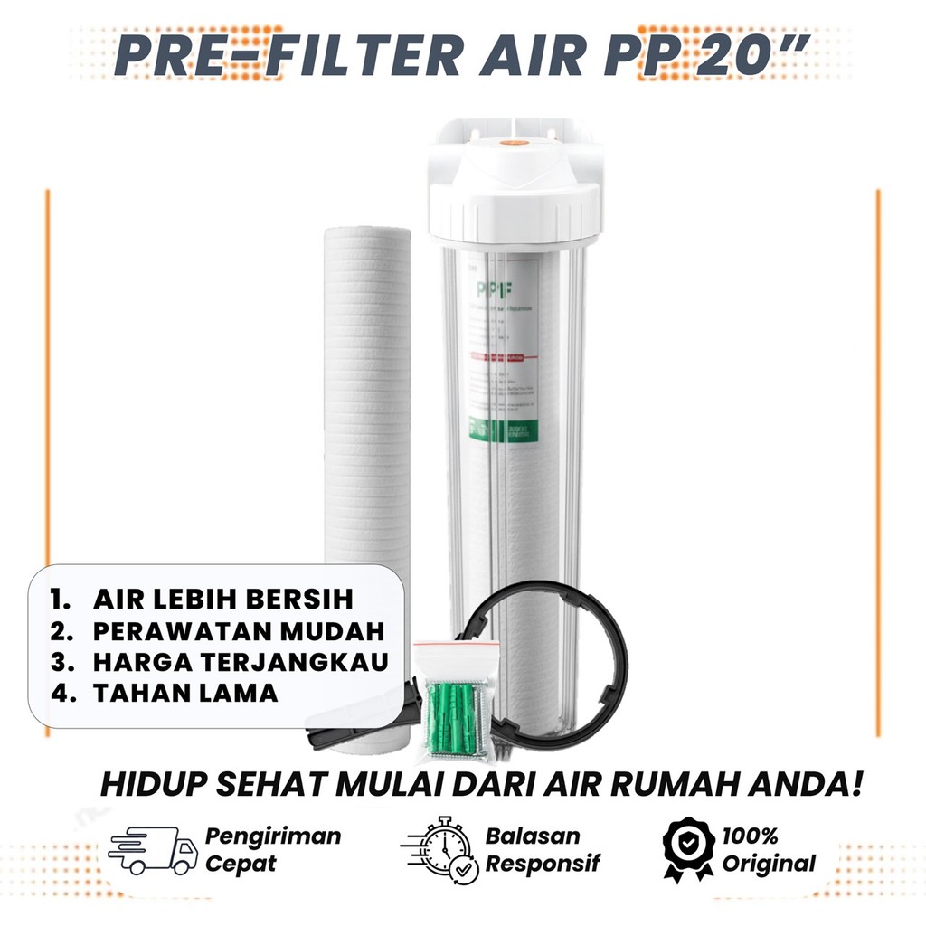 Housing Filter Air 20" / Water Filter Housing 20" -  Clear, 1/2 inch