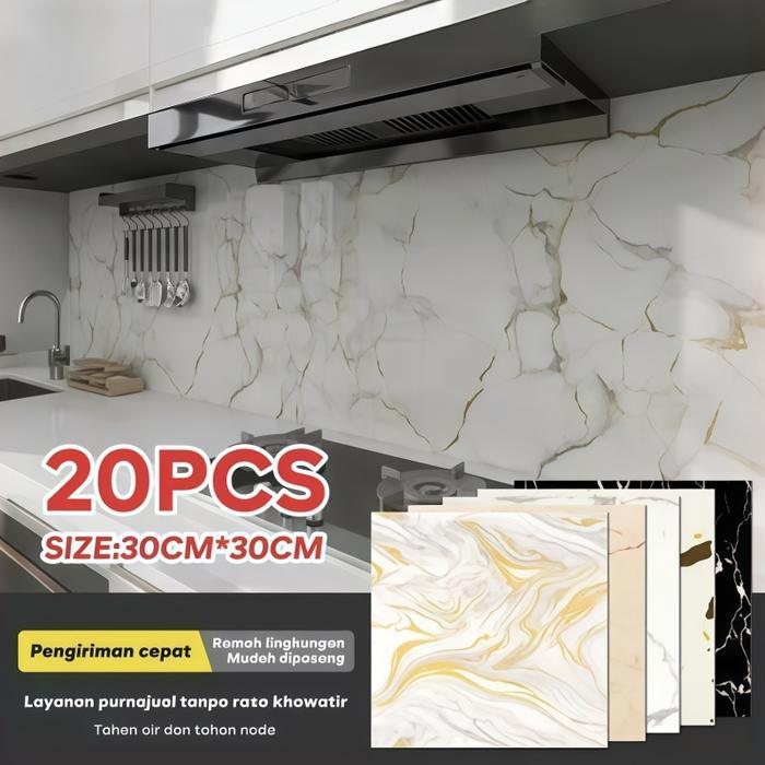 Wallpaper vinyl marmer/ Wallpaper Dinding Vinyl Marbel/ Lembar Wallpaper Vinyl Marble 30 x 30 cm
