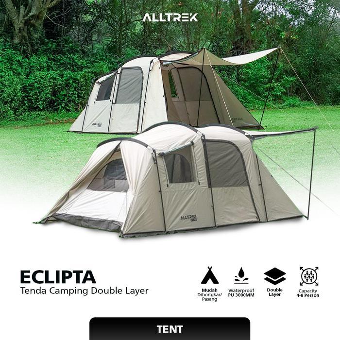 ALLTREK Tenda Camping ECLIPTA Tunnel 4P Double Layer Waterproof Tent
