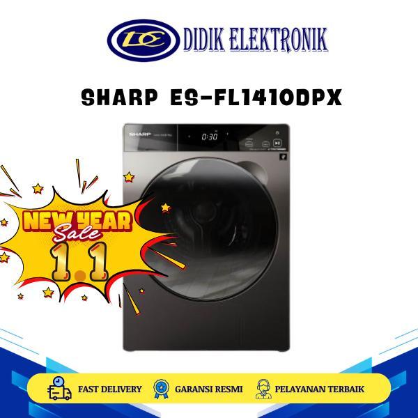 Mesin Cuci Dryer Sharp ES-FL1410DPX Front Loading 10,5 KG Dryer 7 KG ESFL1410DPX FL1410